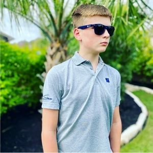 CS Youth Mini Mesh Polo -  Heather Grey